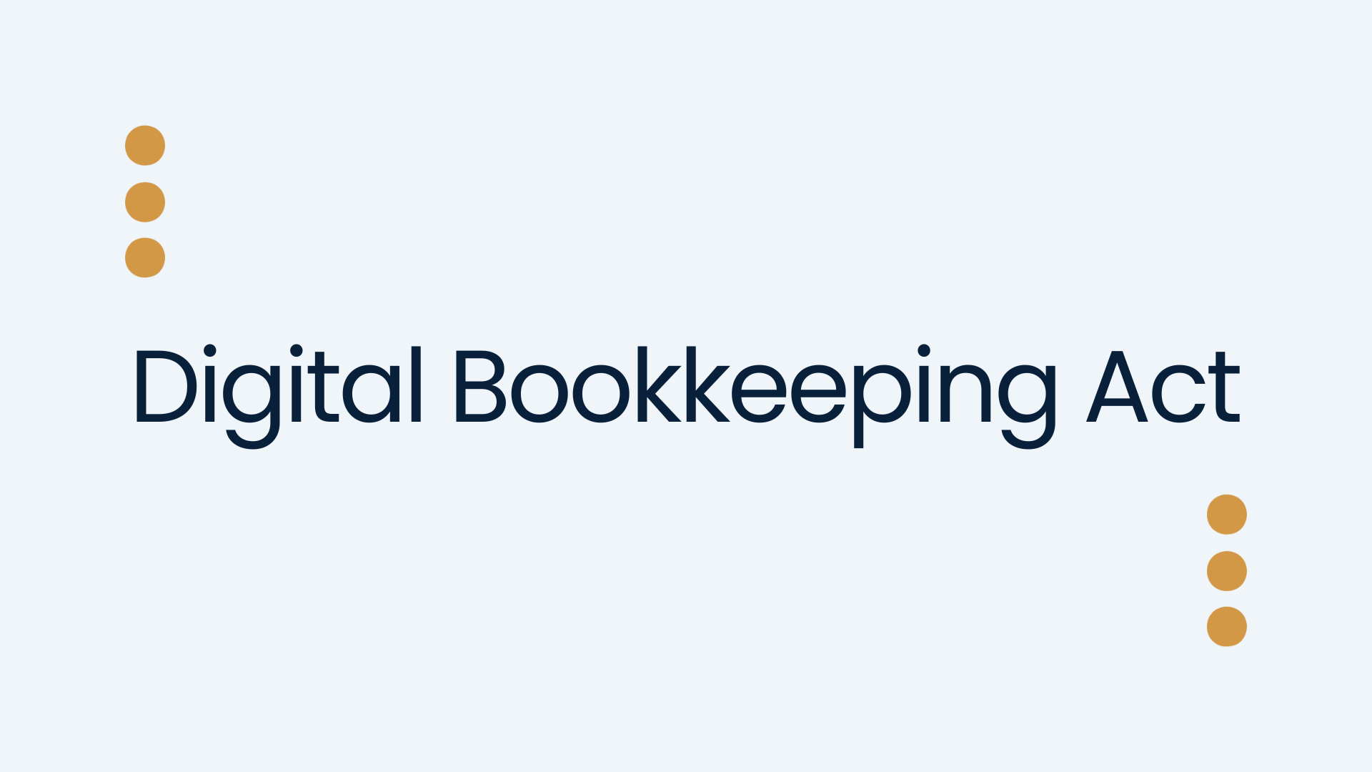Cover image for a presentation about the new Digital Bookkeeping Act.